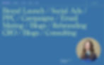 A homepage for a marketing professional’s portfolio site built on Wix.